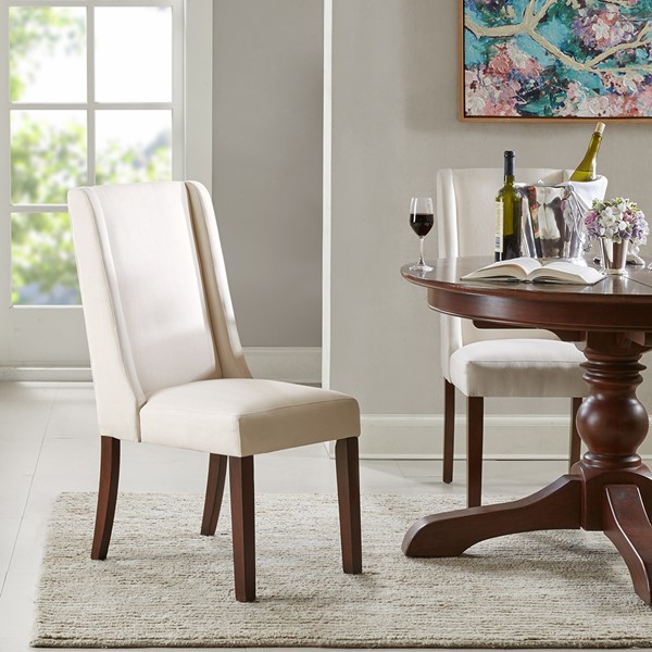 Madison Park Brody Wing Dining Chair (Set of 2) in Cream MP100-0038