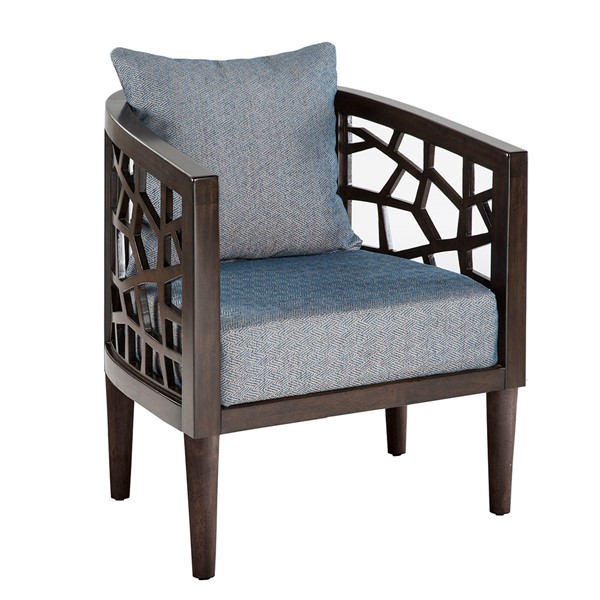 INK+IVY Crackle Accent Chair in Blue FPF18-0414