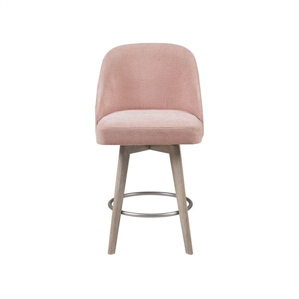 Madison Park Pearce Counter Stool With Swivel Seat in Pink MP104-1147