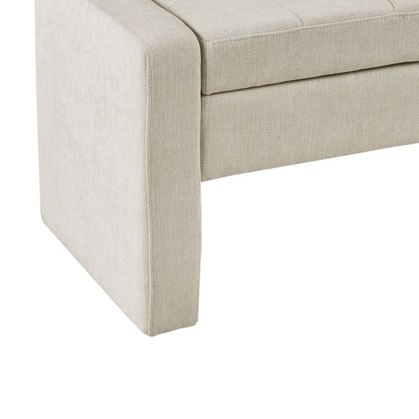 Madison Park Gillian Soft Close Storage Bench in Cream FPF18-0524