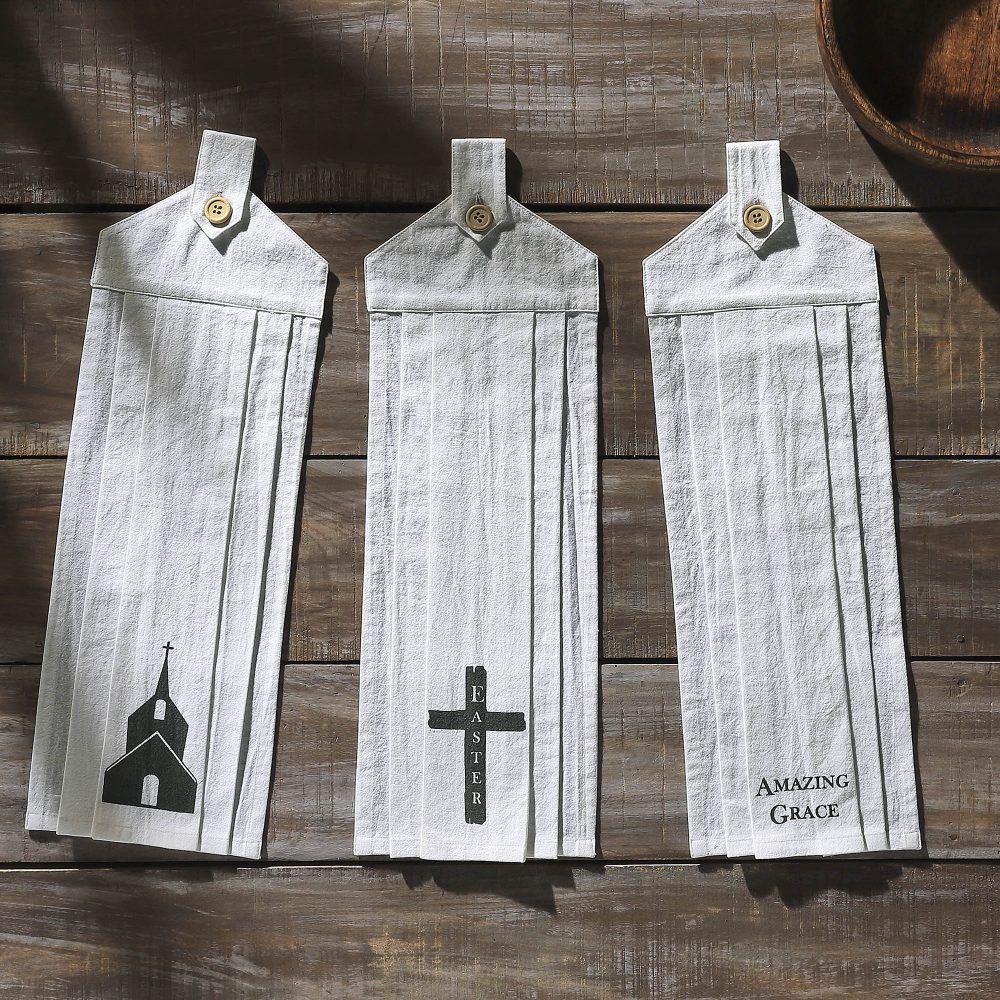 Risen Button Loop Tea Towel Set of 3