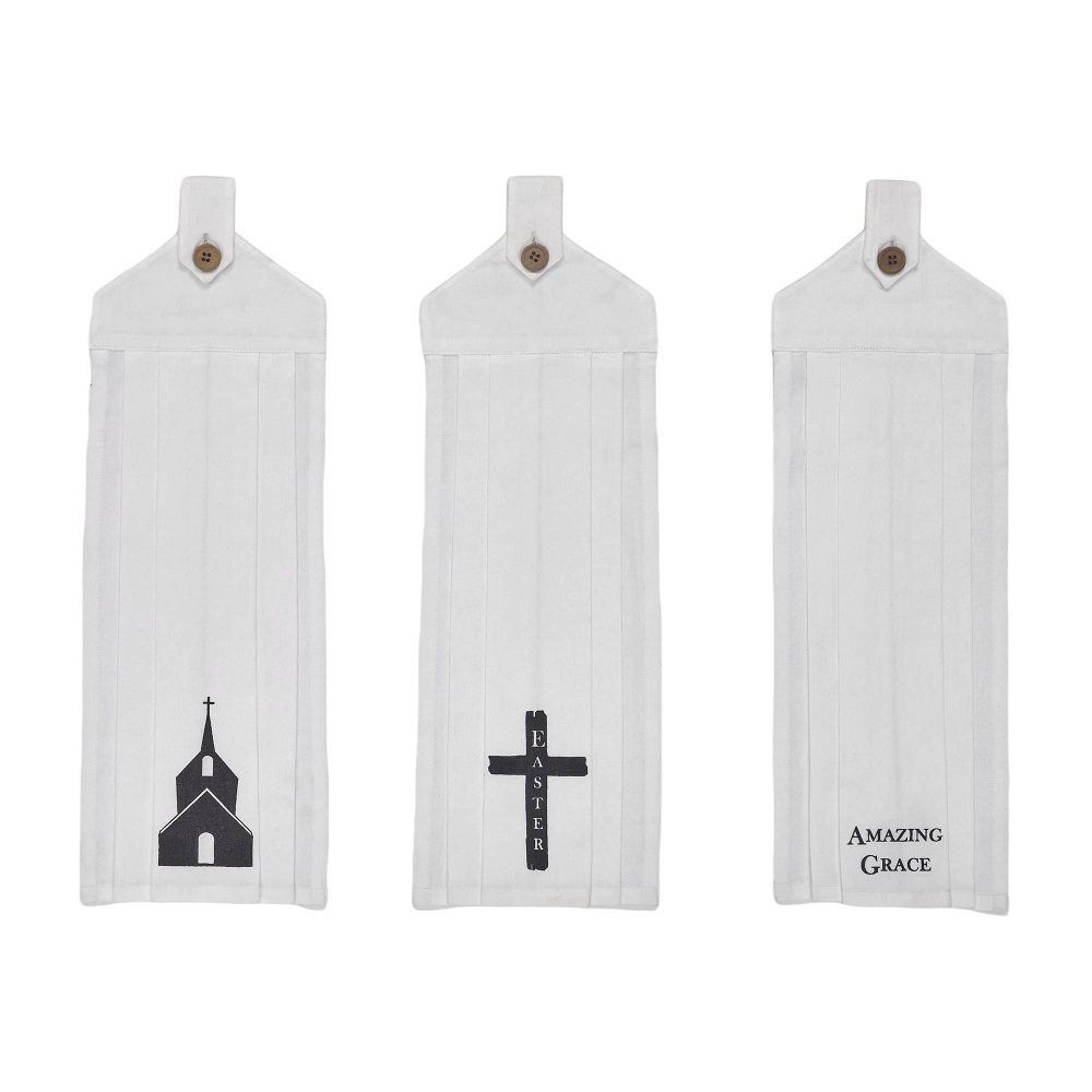 Risen Button Loop Tea Towel Set of 3