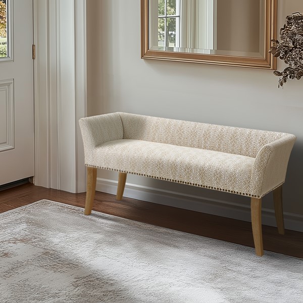 Madison Park Welburn Accent Bench in Taupe Multi MP105-0999