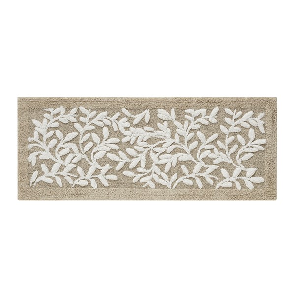 Madison Park Serene Cotton Tufted Bath Rug in Taupe, 24x60" MP72-8342