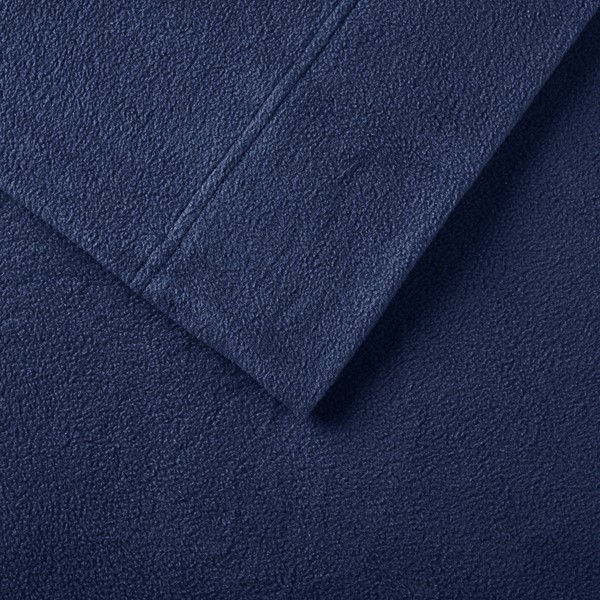 True North by Sleep Philosophy Micro Fleece Sheet Set in Navy, Cal King TN20-0453