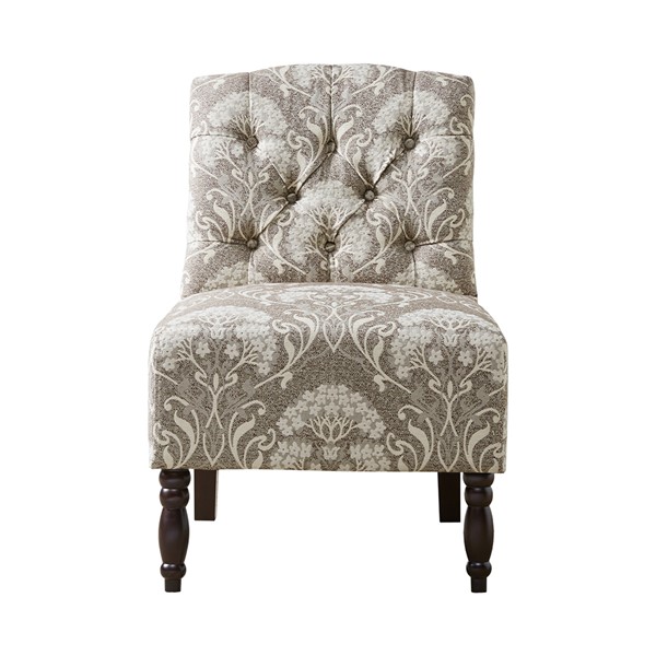 Madison Park Lola Tufted Armless Chair in Taupe FPF18-0495