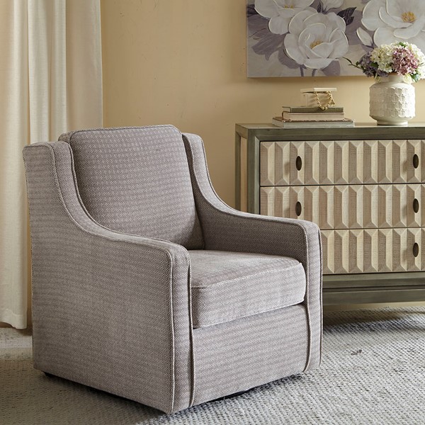 Madison Park Harris Chenille Swivel Chair in Grey MP103-0240