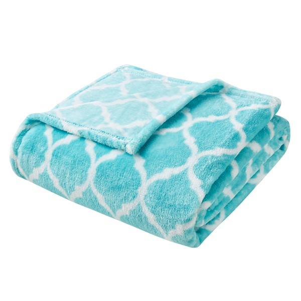 Madison Park Oversized Ogee Throw in Aqua, 60x70" MP50-1729