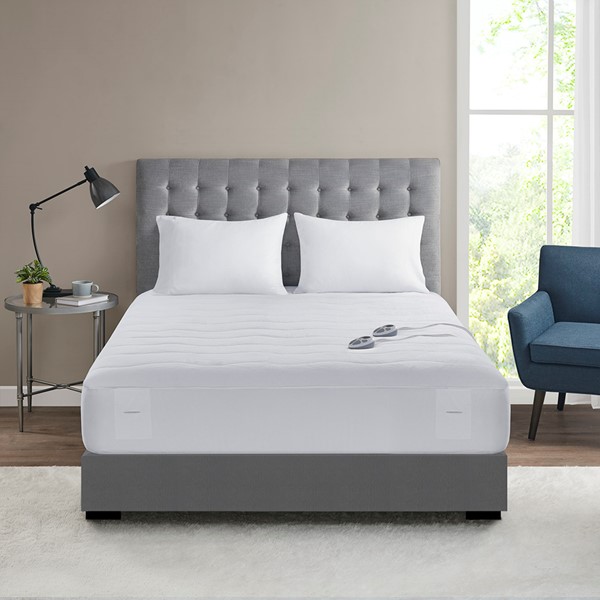 Serta Plush Heated Mattress Pad in White, King ST55-0186