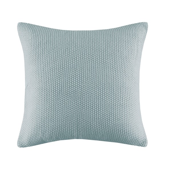 INK+IVY Bree Knit Square Pillow Cover in Light Blue, 20x20" II21-1299