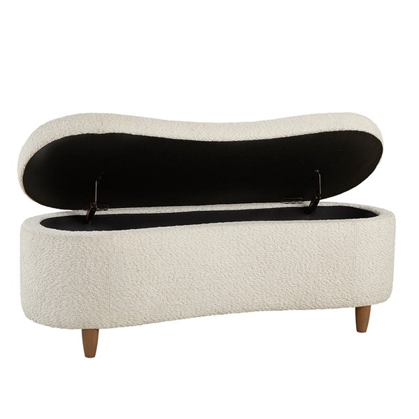 INK+IVY Bailey Boucle Flip Top Storage Bench in Cream II105-0593