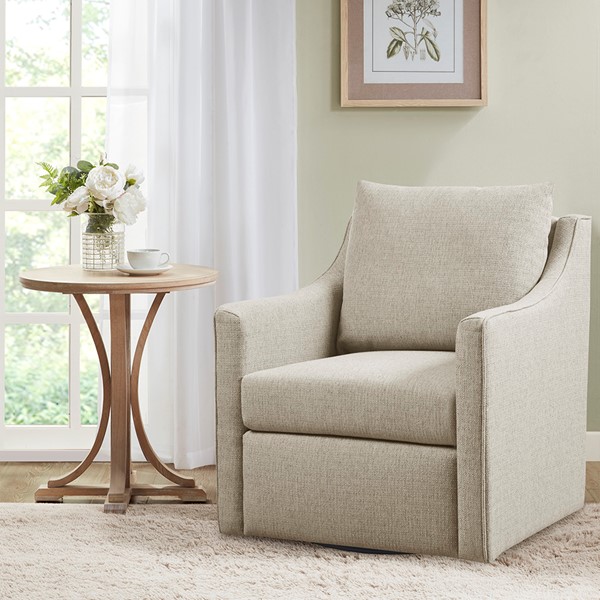 Martha Stewart Christian Swivel Armchair in Natural MT103-1208