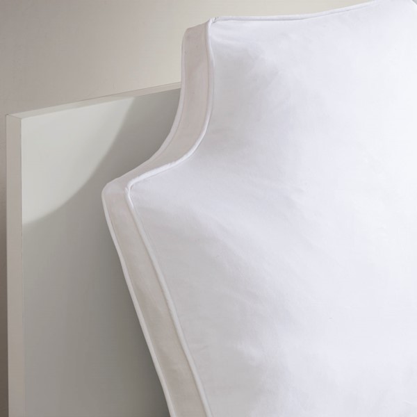 Intelligent Design Oversized Headboard 100% Cotton Canvas Pillow in White ID30-1481