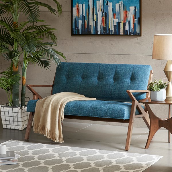 INK+IVY Rocket Loveseat in Blue II106-0226