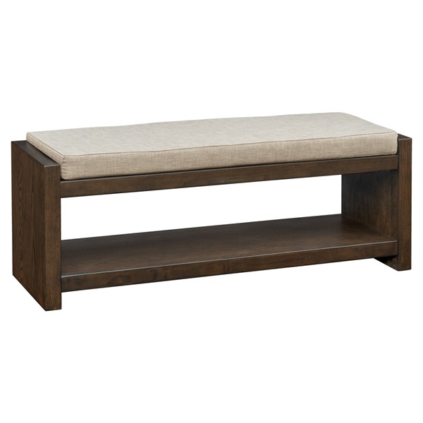 Madison Park Ivan Accent Bench with Lower Shelf in Brown MP105-1222