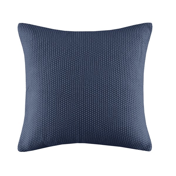 INK+IVY Bree Knit Square Pillow Cover in Indigo, 20x20" II30-1146