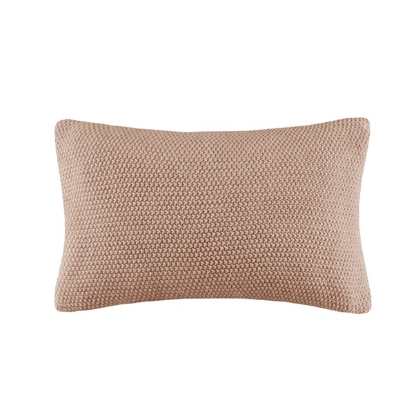 INK+IVY Bree Knit Oblong Pillow Cover in Brown, 12x20" II21-1304