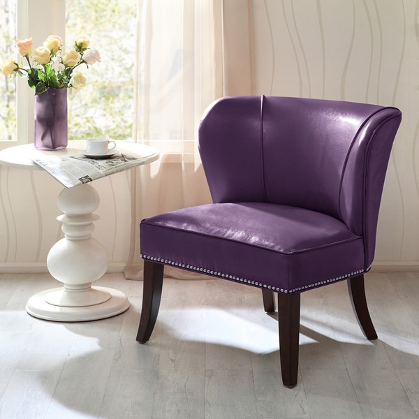 Madison Park Hilton Armless Accent Chair in Purple FPF18-0106