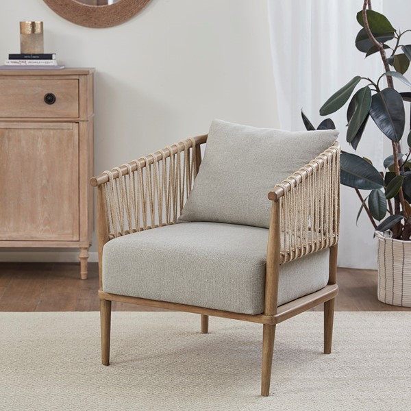 Madison Park Odessa Accent Arm Chair in Natural MP100-1203