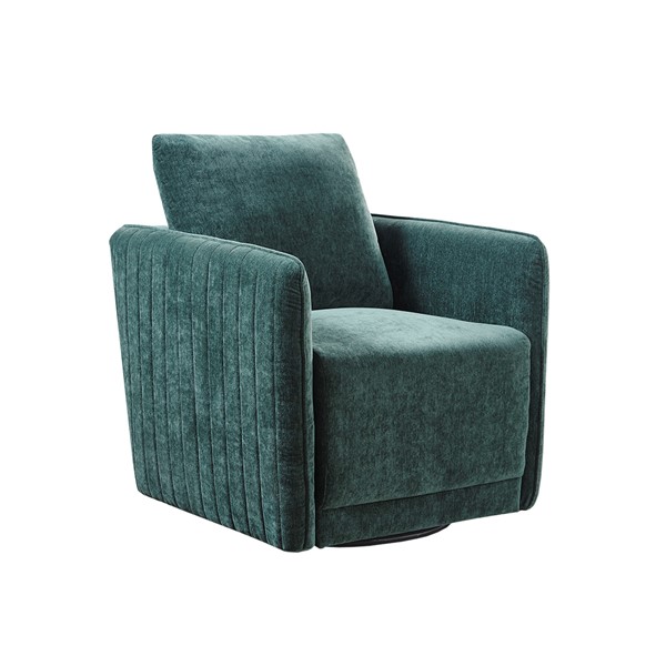 Madison Park Kaley Upholstered 360 Degree Swivel Chair in Green MP103-1215