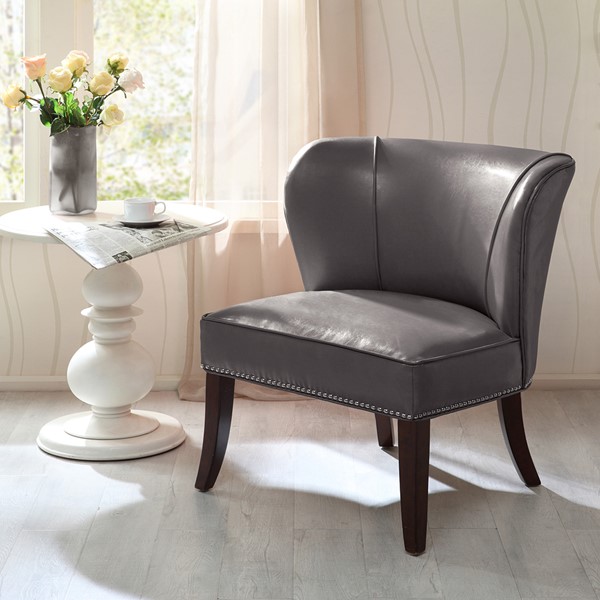 Madison Park Hilton Armless Accent Chair in Grey FPF18-0053