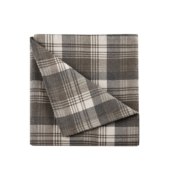 Woolrich Cotton Flannel Sheet Set in Brown Plaid, King WR20-1797