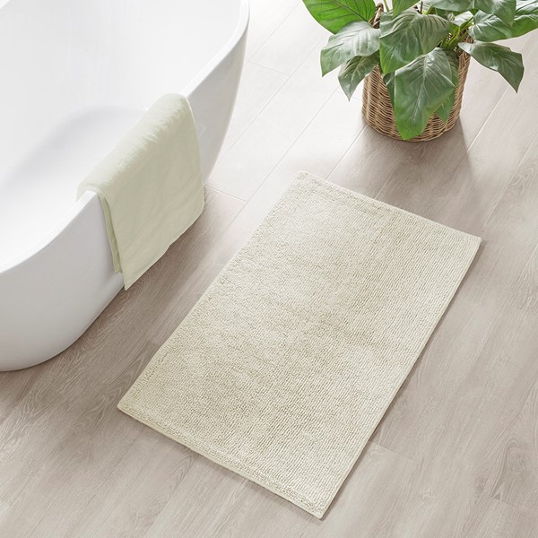 Beautyrest Plume Feather Touch Reversible Bath Rug in Ivory, 24x40" BR72-3877