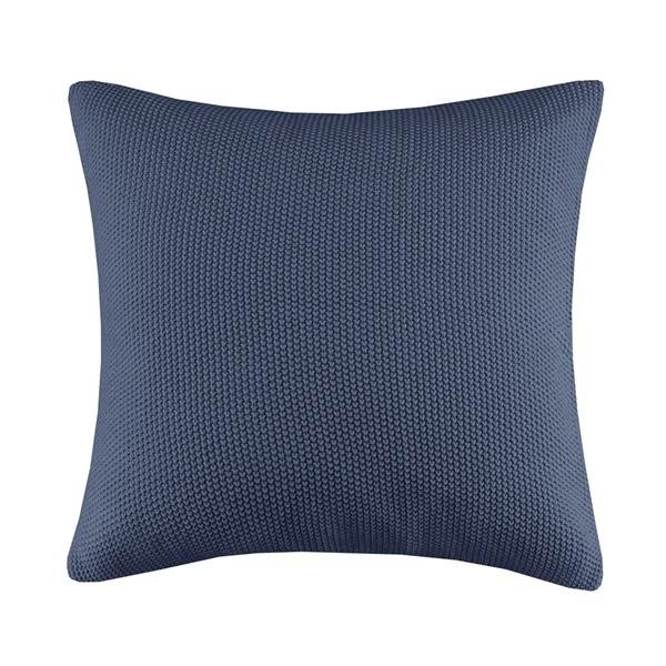 INK+IVY Bree Knit Euro Pillow Cover in Indigo, 26x26" II30-1147