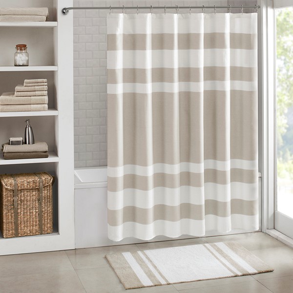 Madison Park Spa Cotton Reversible Bath Rug in Taupe, 20x30" MP72-1486