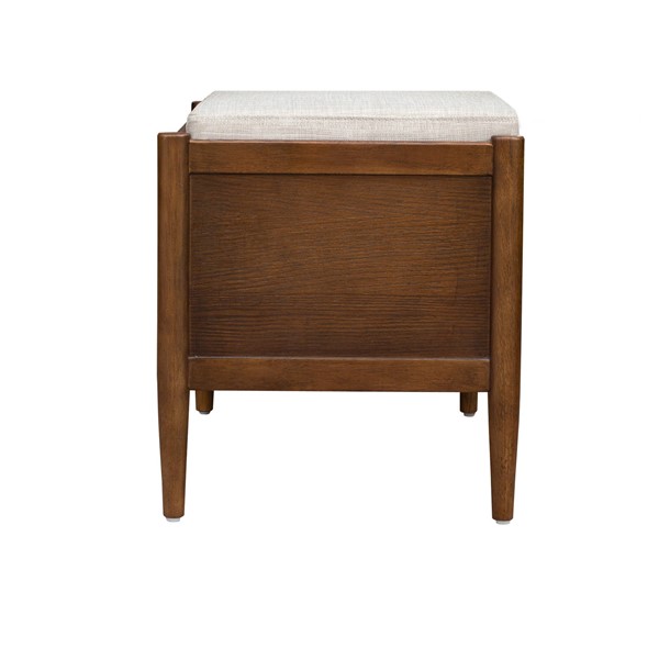 INK+IVY Arcadia Accent Bench with Storage and Upholstered Cushion in Walnut Brown II105-0546