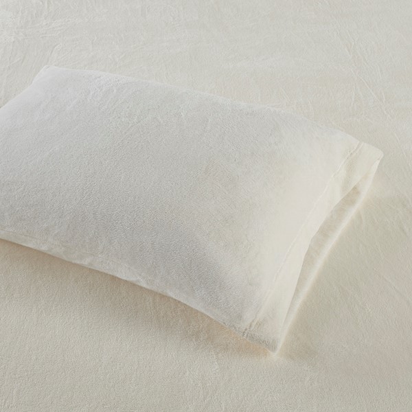 True North by Sleep Philosophy Soloft Plush Micro Plush Sheet Set in Ivory, Queen BL20-0447