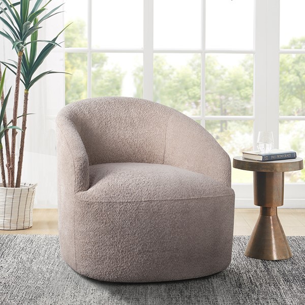 INK+IVY Bonn Upholstered 360 Degree Swivel Chair in Beige II103-0498