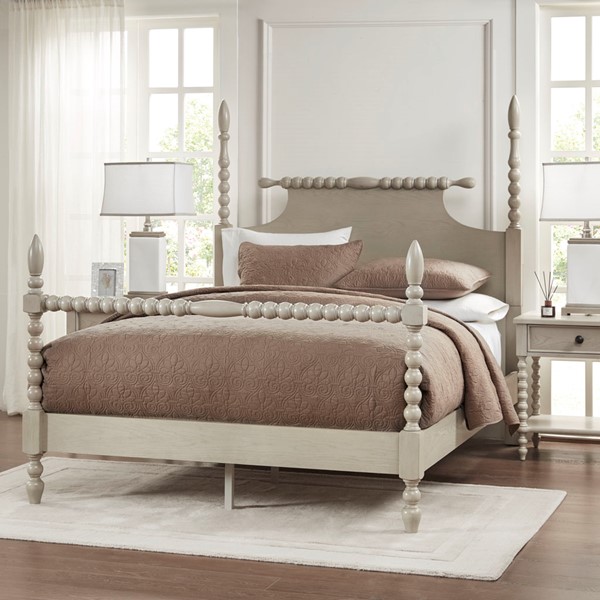 Madison Park Signature Beckett Bed in Antique Cream, King MPS115-0291