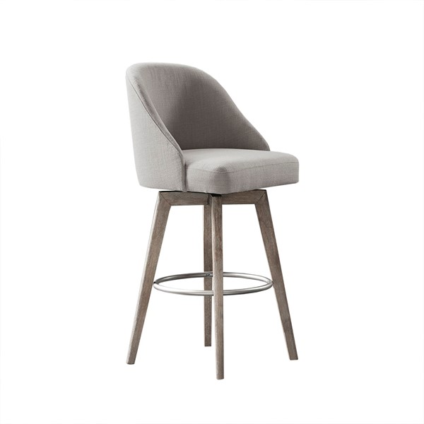 Madison Park Pearce Bar Stool with Swivel Seat in Grey MP104-1052