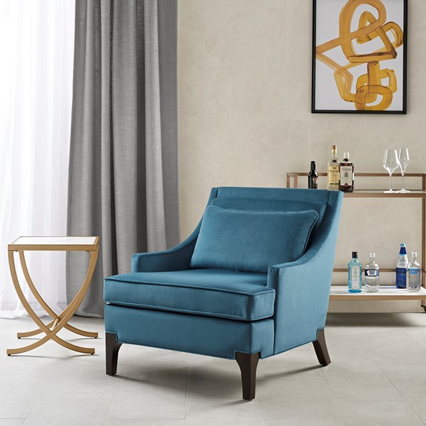 Martha Stewart Anna Arm Accent Chair in Blue MT100-0155