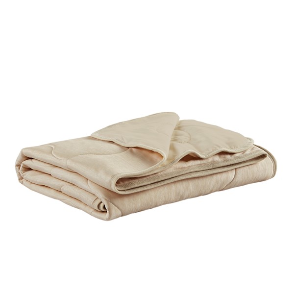 Sharper Image Cooling Touch Down Alternative Throw in Tan, 50x60" SI50-0022