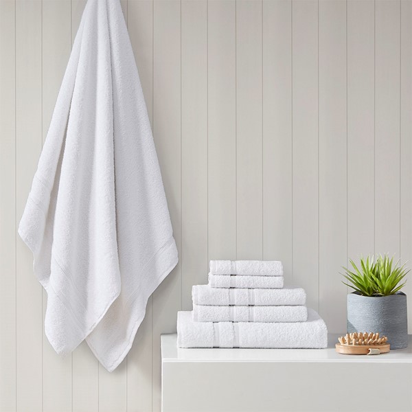 510 Design Aegean 100% Turkish Cotton 6 Piece Towel Set in White, 6-Piece 5DS73-0232