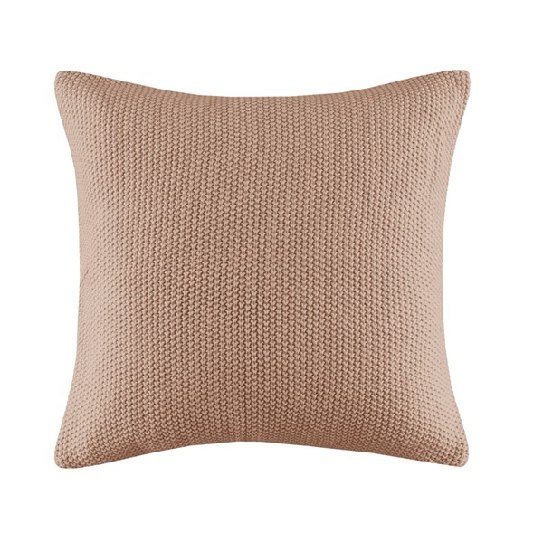 INK+IVY Bree Knit Square Pillow Cover in Brown, 20x20" II21-1301