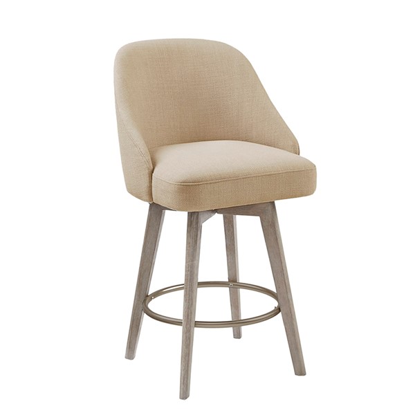 Madison Park Pearce Counter Stool With Swivel Seat in Sand MP104-0988