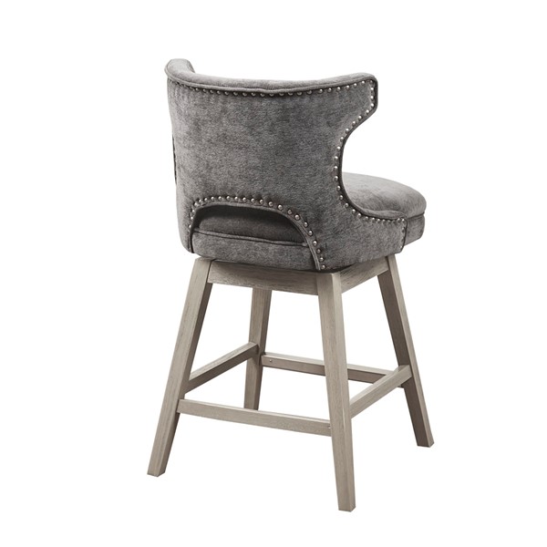 Madison Park Emmett 25.75" Swivel Counter Stool in Charcoal MP104-1119