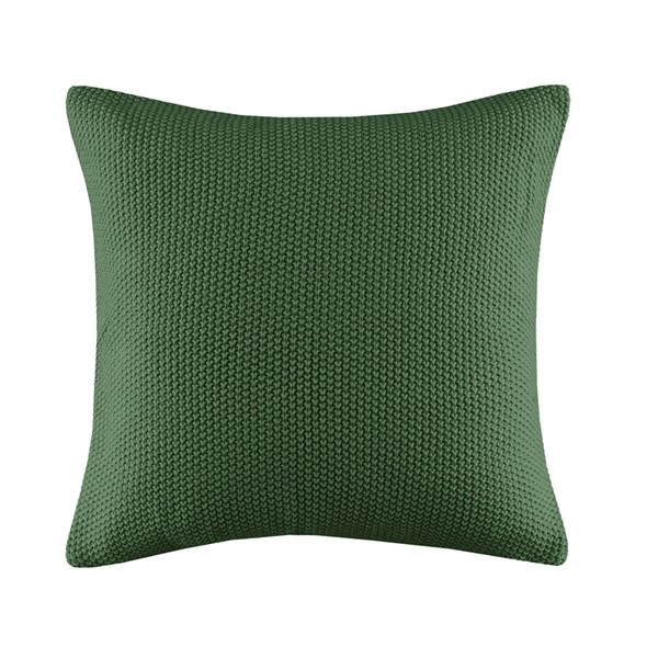 INK+IVY Bree Knit Square Pillow Cover in Green, 20x20" II21-1300