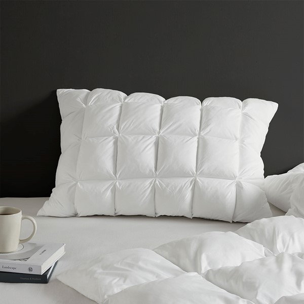 Madison Park Stay Puffed Overfilled Pillow Protector Single Piece in White, King MP21-8301