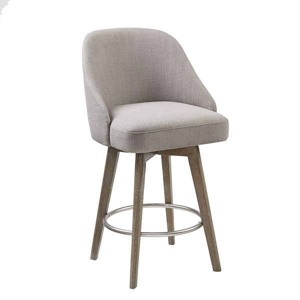 Madison Park Pearce Counter Stool With Swivel Seat in Grey MP104-0515