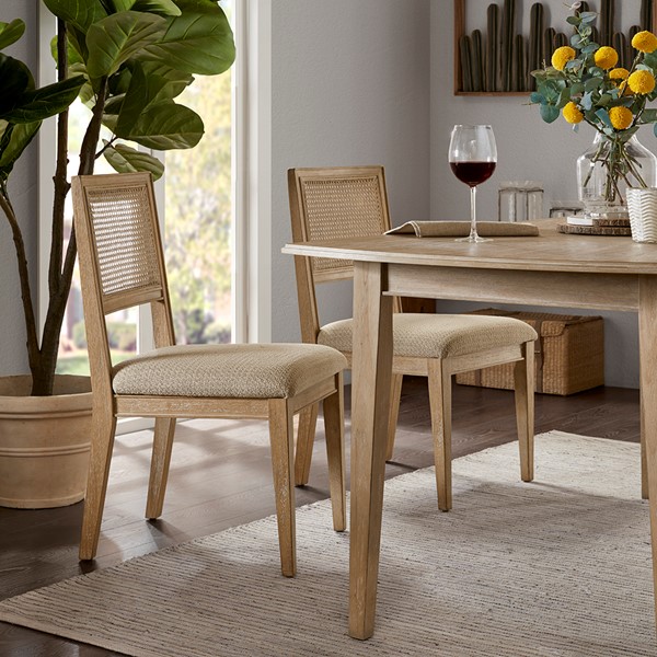 INK+IVY Kelly Armless Dining Chair Set of 2 in Light Brown II108-0364