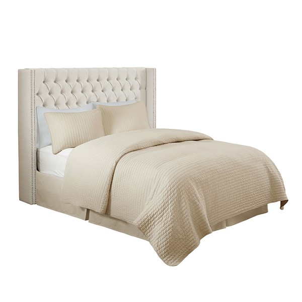 Madison Park Amelia Upholstery Headboard in Cream, Queen MP116-0355