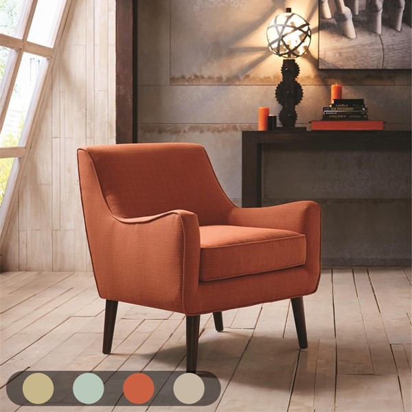 Madison Park Oxford Mid-Century Accent Chair in Burnt Orange FPF18-0219