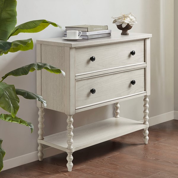 Madison Park Signature Beckett 2 Drawer Accent Chest in Antique Cream MPS130-0299