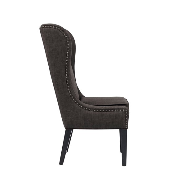 Madison Park Garbo Captains Dining Chair in Charcoal FPF20-0281