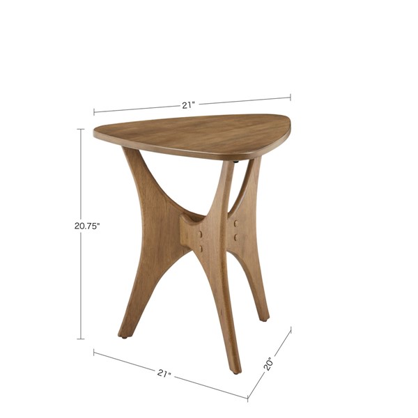 INK+IVY Blaze Triangle Wood End Table in Light Brown II120-0428