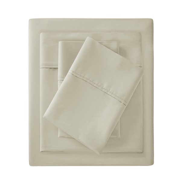 Madison Park 1500 Thread Count Cotton Blend 2 PC Pillowcases in Ivory, Standard MP21-4848